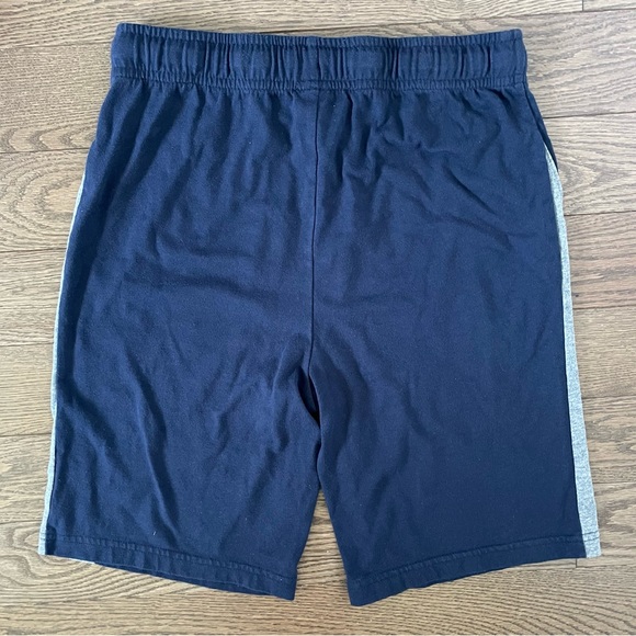 Boys Side Stripe Basketball Shorts - Navy Blue & Grey - Picture 4 of 5